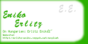 eniko erlitz business card
